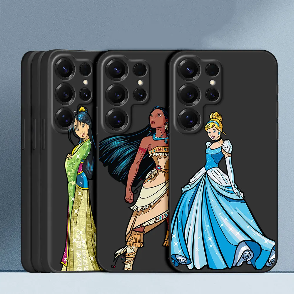 Фото Чехол Disney Mermaid Jasmine Princess для Samsung Galaxy Note 20 Ultra 5G 10 Plus 9, черный чехол из ТПУ M12 J6 Plus J7 J8 J5 №2