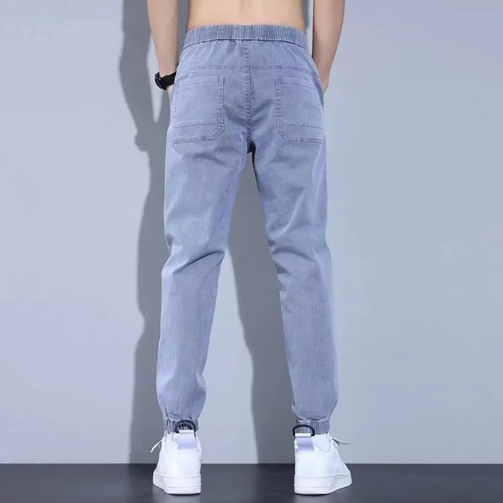 

Chic Men Sweatpants Fleece Pockets Men Pants Plus Size Men Winter Pants