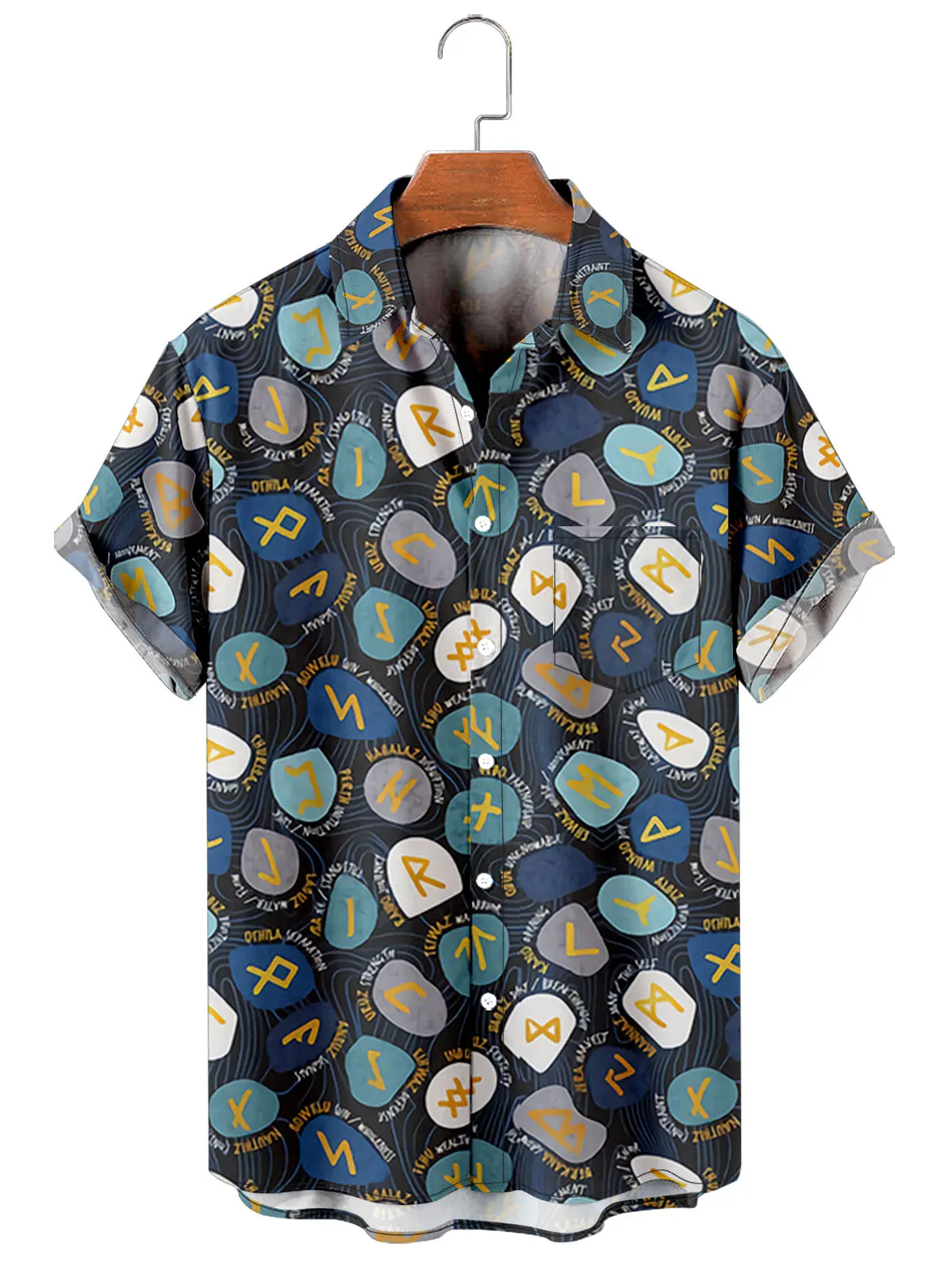 

Men's Fashion Y2K Hombre T-Shirts Hawaiian Shirt Art Elements 3D Print Cozy Casual Short Sleeve Beach Oversized Clothes