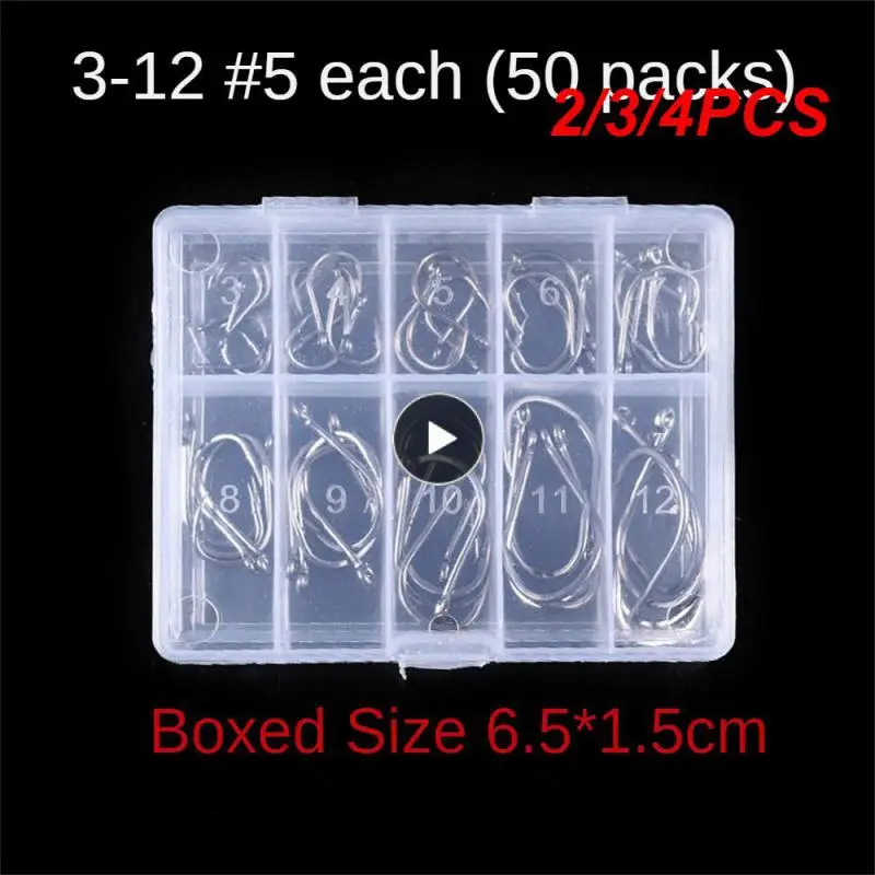 

2/3/4PCS High Carbon Steel Material Used For A Long Time Fish Hook With Hook Hook Sharp Sharp Sharp Fishhook Suit