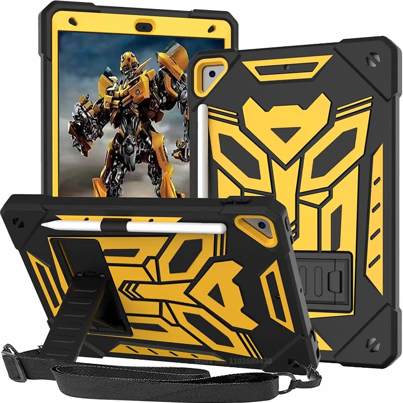 

Case For iPad 10.2 7th 8th 9th Gen Kids Cover iPad 10.2 2019 2020 2021 Heavy Duty Rugged Shockproof Kickstand Handle Strap Funda