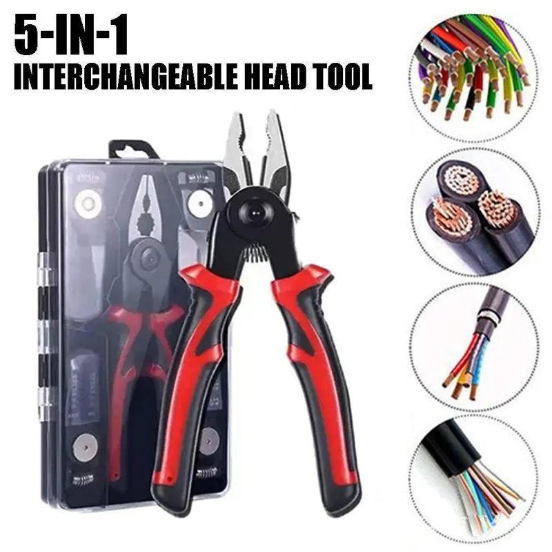 

5 в 1 кусачки для проводов Сменные плоскогубцы для электриков кусачки для зачистки проводов кусачки для резки проводов специальные инструменты для электрики