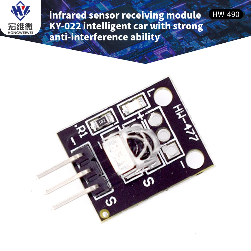

5pcs/lot Electronics 3pin KY-022 TL1838 VS1838B HX1838 Universal IR Infrared Sensor Receiver Module for Arduino Diy Starter Kit