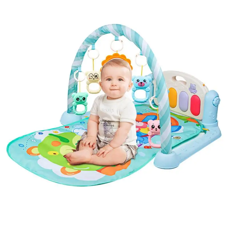 

Toddler Play Gym Non-slip Playmat With Colorful Toys Music Early Sensory Exploration And Piano Tummy Time Mat For 0-12 Months