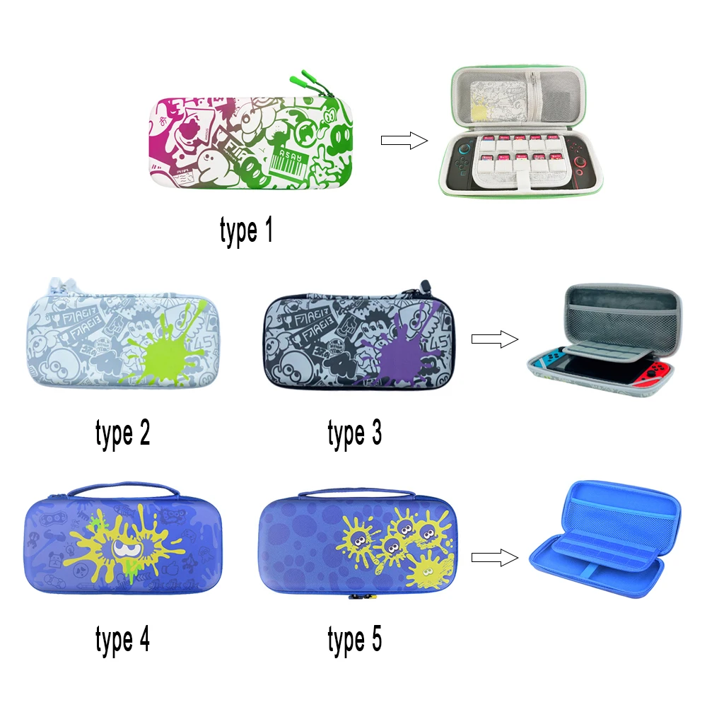 

Чехол для переноски, совместимый с Nintendo Switch/Switch OLED, портативный жесткий чехол, тонкая дорожная сумка для хранения