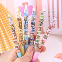 press the pen cartoon fruit girl leather case press the water pen student learning stationery writing supplies