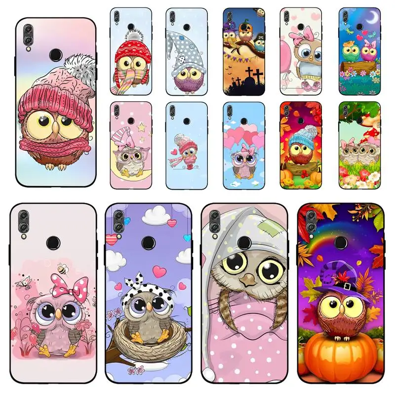 

Cartoon Cute Owl Phone Case for Huawei Honor 10 i 8X C 5A 20 9 10 30 lite pro Voew 10 20 V30