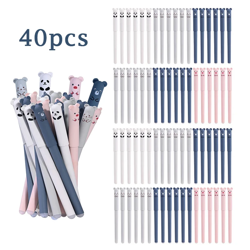 

Ручки гелевые стираемые с рисунком животных, 0,35 мм, 40 шт.