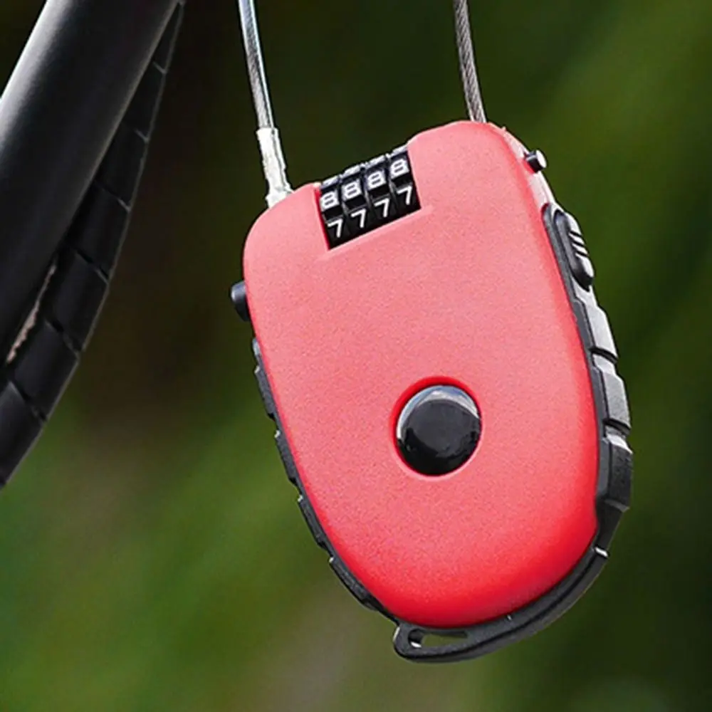 Противоугонный замок для мотоциклетного шлема 4-значный выдвижной навесной