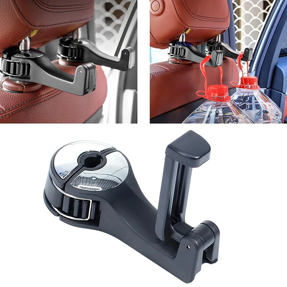 

2 In 1 Car Headrest Hook With Phone Holder Fit For Purse Vehicle Auto Universal Hook Bracket Interior Accessories