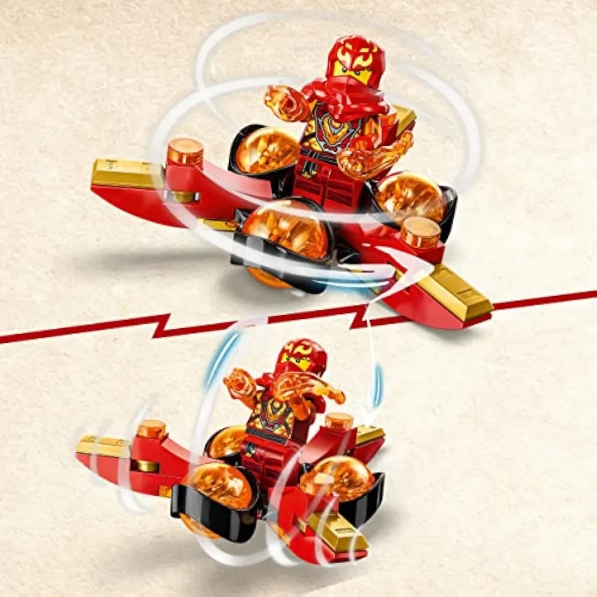 Фото Lego NINJAGO Kai's Dragon Power Spinjitzu Flip 71777 Набор игрушек Red Ninja с минифигурой Кай в подарок для 6-летних мальчиков №4