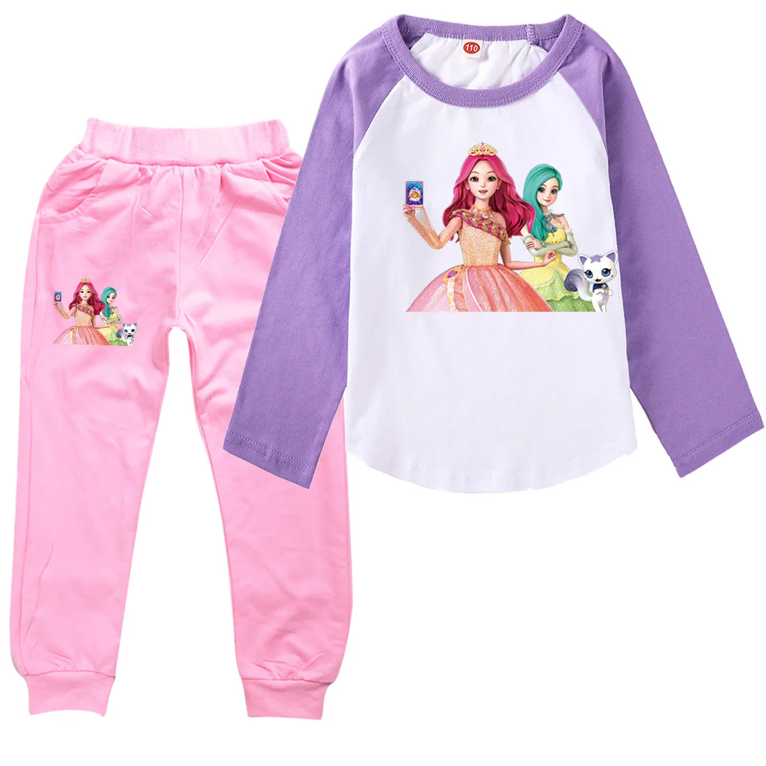 2 шт./комплект Детская футболка с длинным рукавом и штаны