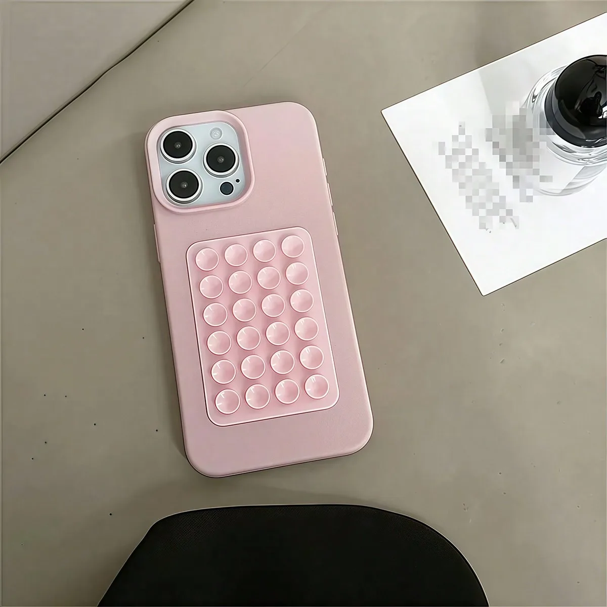 Фото Чехол для телефона с 3D присоской и узором личи для iPhone 17 16 15 Pro Max Plus 16E 14 13 12 11 Pro Max X XS XR, противоударный чехол №2