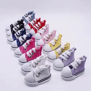 Imported 1/6 BJD Doll Shoes Handmade 5 CM Shoes for Dolls Mini Canvas Shoelace Doll Play House Dress Up Acces