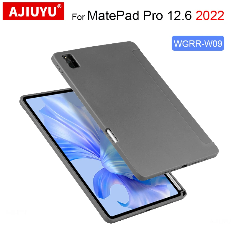 Чехол для планшета Huawei matepad Pro 12,6 дюйма 2022 дюйма, мягкая оболочка, задняя крышка для matepad Pro 12,6 дюйма, искусственный ТПУ со слотом для ручки, Чех...