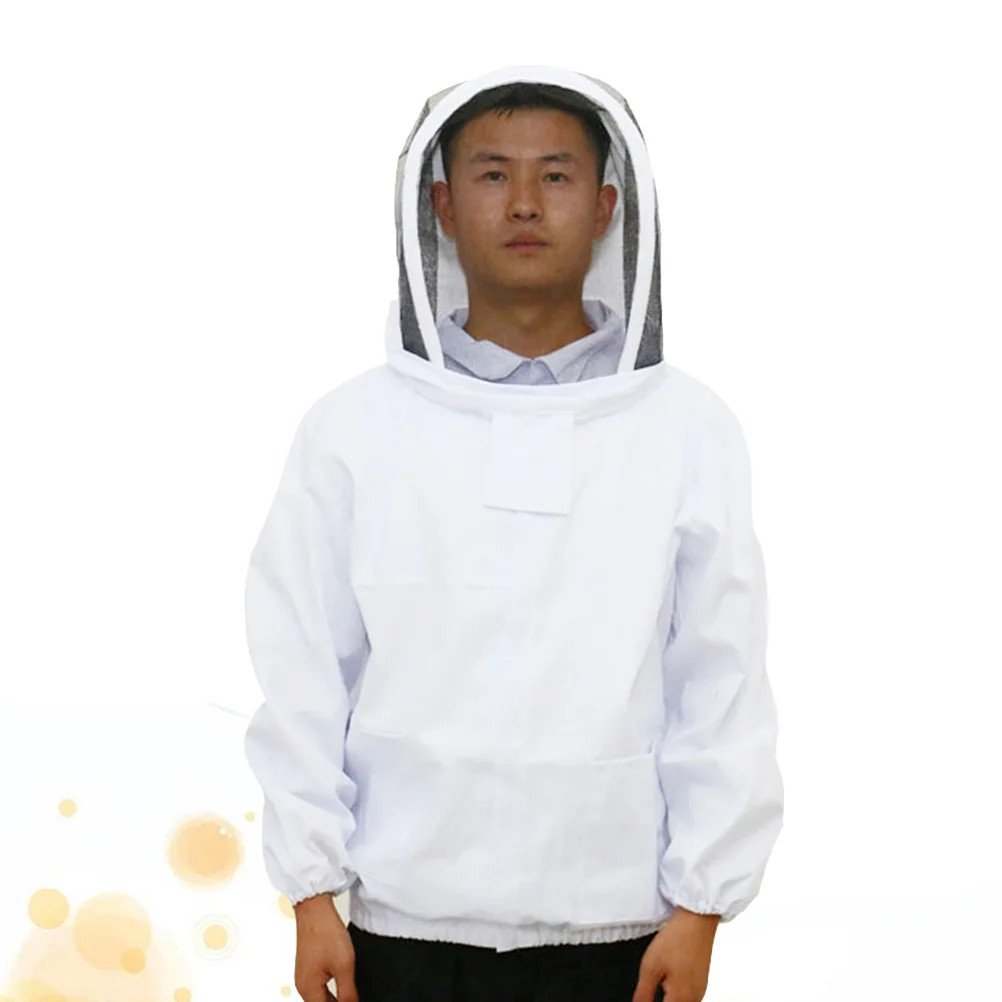 

Beekeeping Suits Beekeeping Clothing Bee Protective Clothes Air Vented Mesh Zipper with Veiled Hat (White)