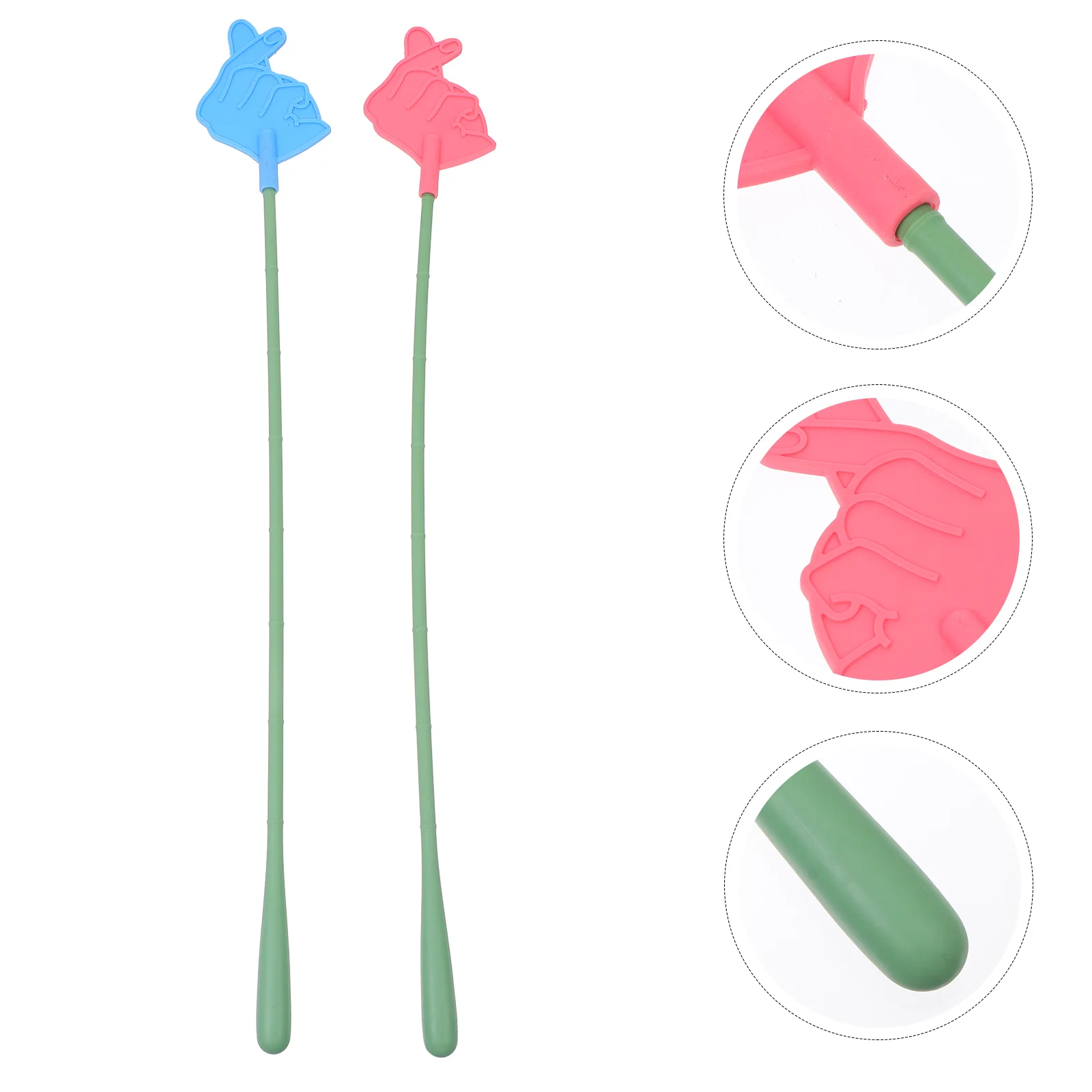

2Pcs Dog Training Whips Novel Fine Safe Durable Plaything Gift Pet Plastic Whips