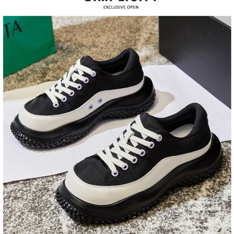 

Leather Women's Shoes Sneakers 2022 Summer New Women's Breathable Round Toe Thick Bottom White Shoes Flat Casual Shoes Women