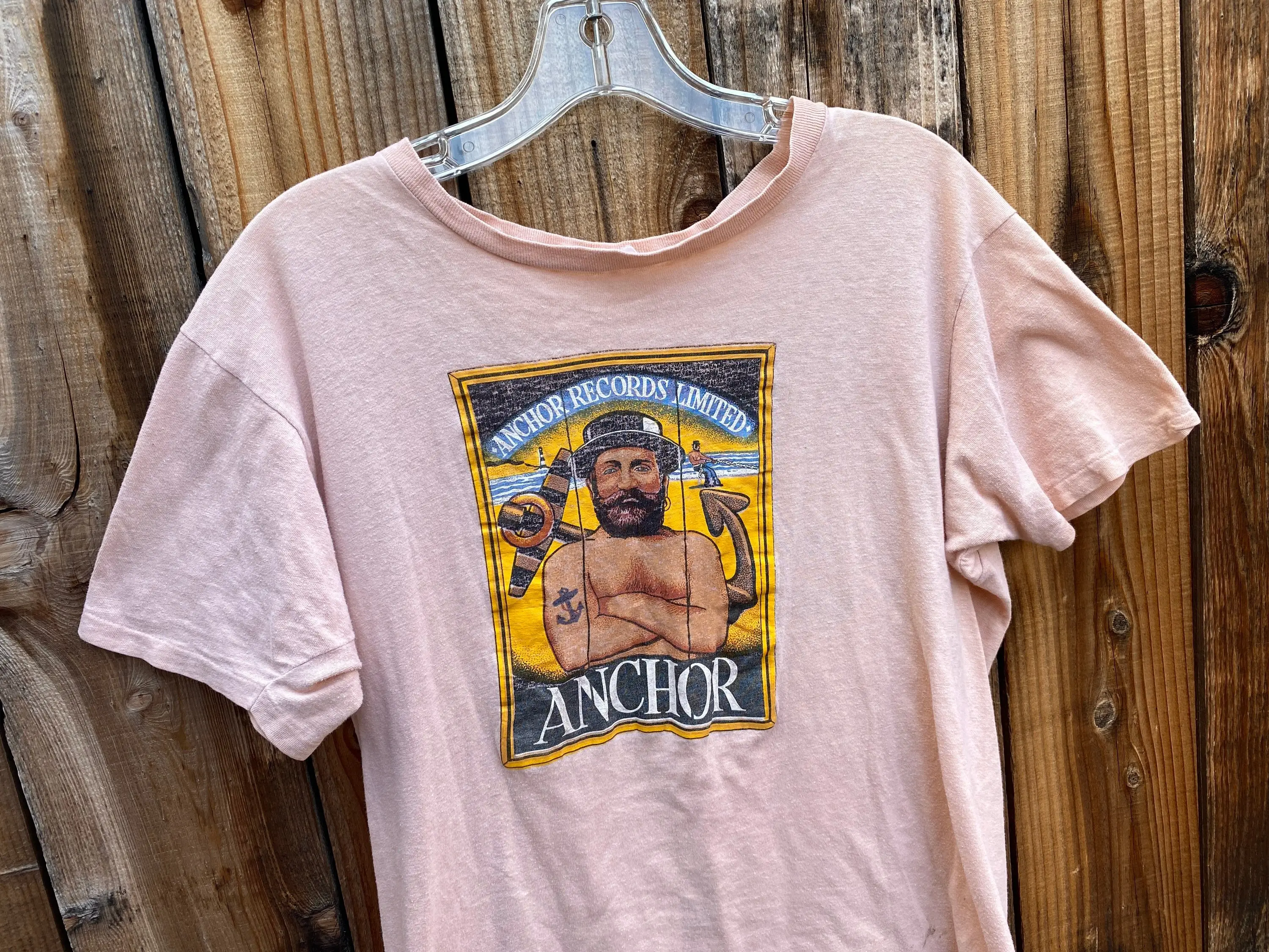 1970s якорь рекорды ограниченная британская футболка винтажная 70s ABC группа