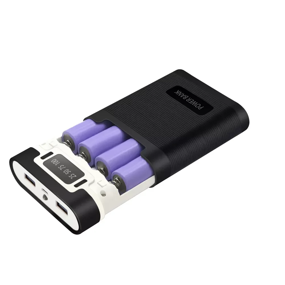 

4 Slots 10000mAh 18650 Battery Box Case DIY Power Bank Charger Shell Charging Case For 4x18650 Li-ion Batteries
