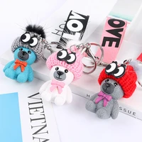 cartoon key chain cute cute bear key ring creative car key chain bag pendant kawaii keychain plush car accessories