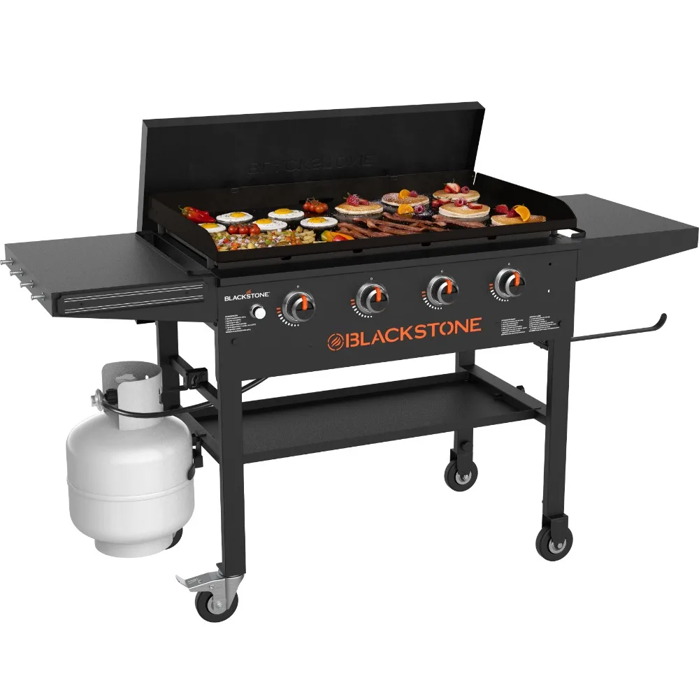 

Blackstone 4-Burner 36" Griddle Cooking Station with Hard Cover, Barbecue Grill, Camping Oven