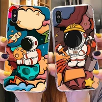 lvtlv star astronaut cute phone case for iphone 11 12 13 mini pro max 8 7 6 6s plus x 5 se 2020 xr xs case shell