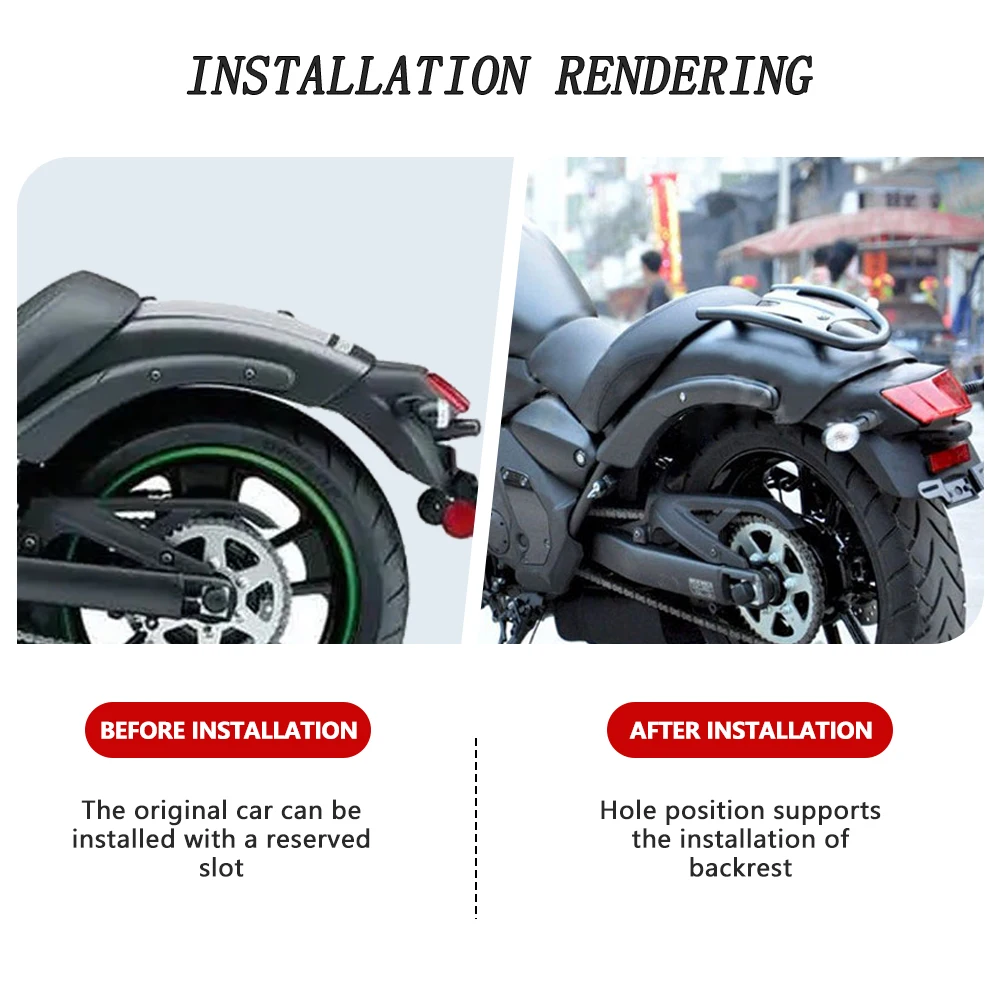 Багажник для мотоцикла KAWASAKI Vulcan S 650 VN650 задний багажник черные полки подставка