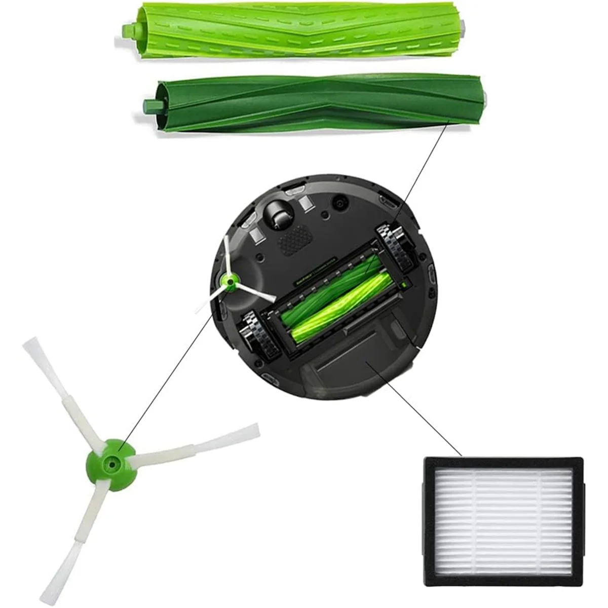 Для iRobot Roomba I7 I7+ I8 I8+ I1 I2 I3 I3+ I4 I4+ I6 I6+ E5 E6 E7 J6 J7 J7+/Plus E I &amp J Series Щетка для вакуумного