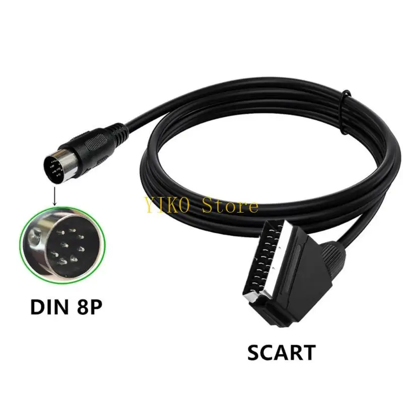Фото K32C Scart 8pin RGBS AV кабель гибкие куртки из ПВХ для стабильной передачи сигнала №5
