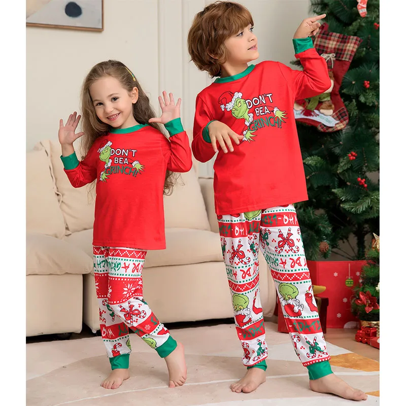 Christmas Cosplay Costume Homewear Pajamas Adult Kids Family Outfits Long Sleeve T-Shirts Trousers Men Women Party Costumes