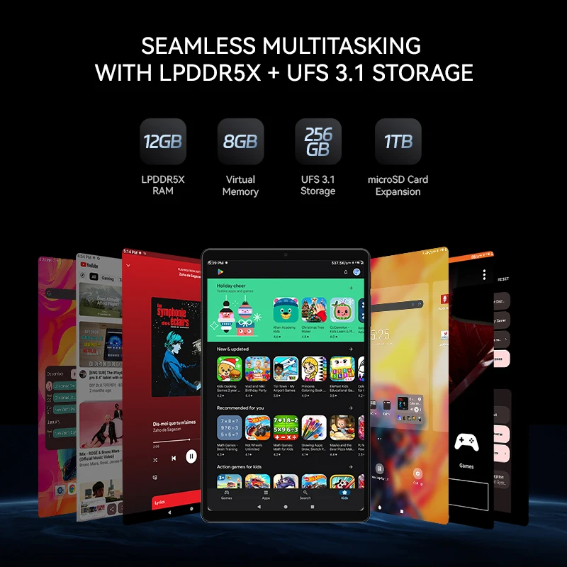 Фото Игровой планшет ALLDOCUBE iPlay 70 mini Ultra, 8,8 дюйма, 2,5 К, 144 Гц, Snapdragon 7 + Gen3, 20 ГБ (12 + 8, виртуальная), ОЗУ, 256 ГБ ПЗУ, Android14, 7300 мАч №4