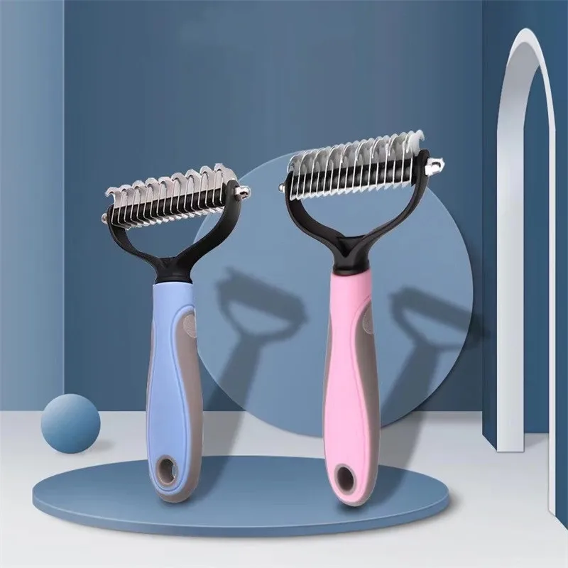 

Pet Dog Cat Hair Removal Comb Cats Brush Grooming Tool Puppy Hair Shedding Trimmer Combs Fur Trimming Dematting Deshedding Brush