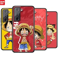 anime monkey d luffy for samsung galaxy s22 s21 s20 ultra plus pro s10 s9 s8 s7 4g 5g soft black silicone phone case funda coque