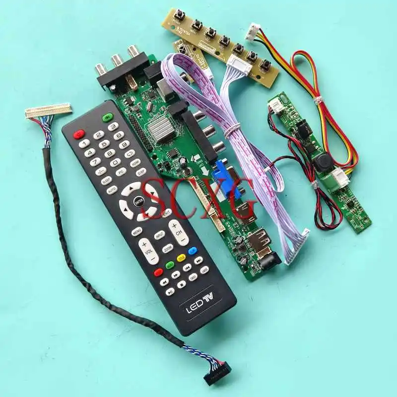

For M200HJJ M200HJK LCD Display DVB Digital Controller Board 30 Pin LVDS AV USB RF 1920*1080 DIY Kit VGA HDMI-Compatible 19.5"