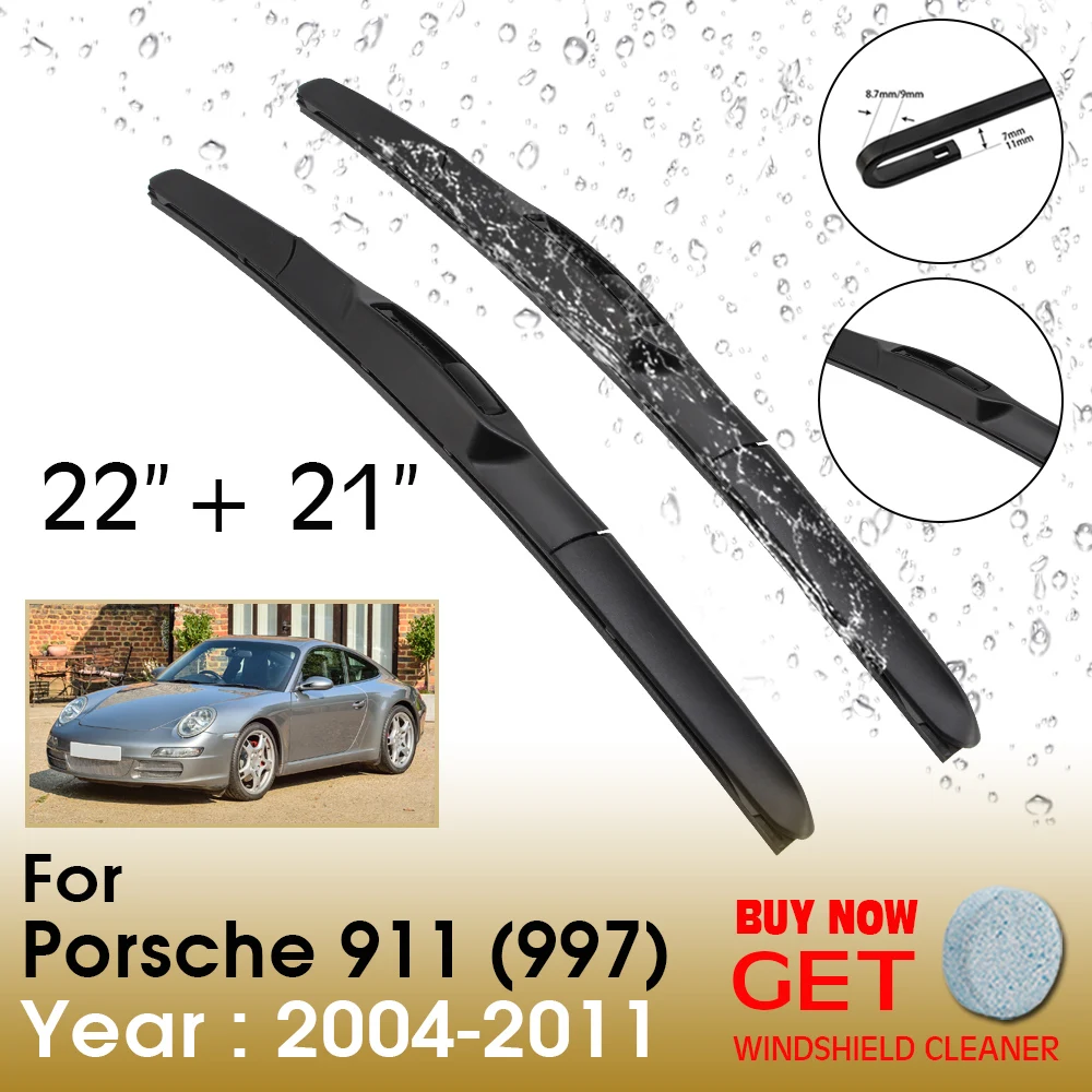 

Car Wiper Blade For Porsche 911 (997) 22"+21" 2004-2011 Front Window Washer Windscreen Windshield Wipers Blades Accessories