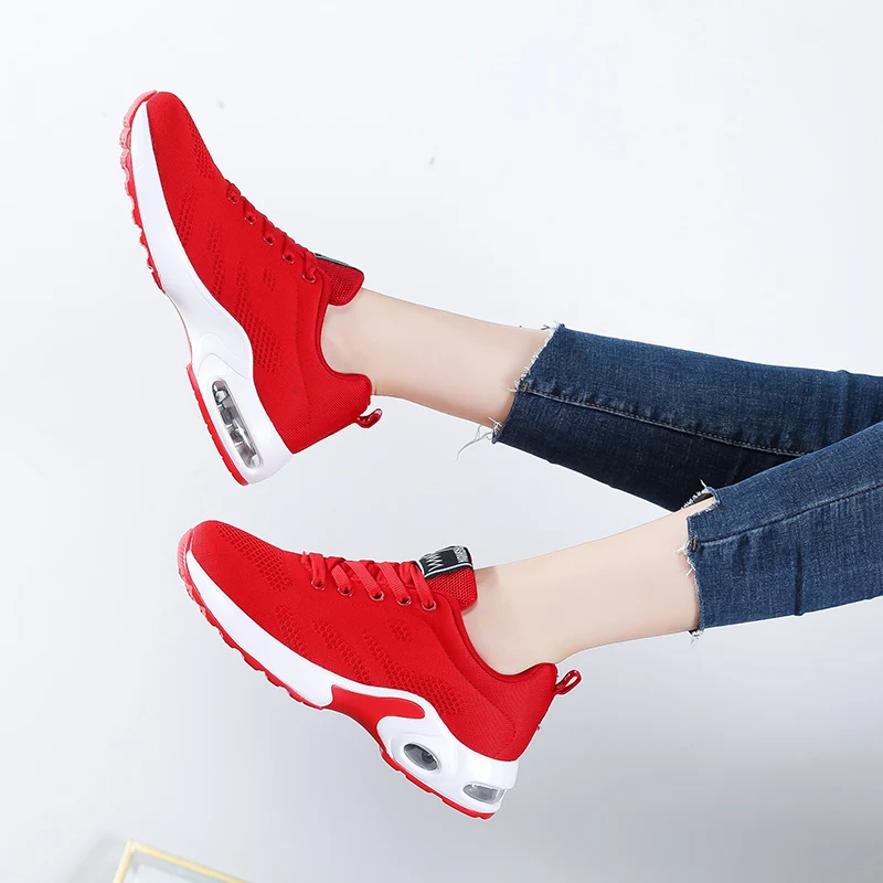 Shoes for Women Sneakers Women Fashion Air Cushion Sports Running Flat Soft Bottom Tenis Feminino Mesh Breathable Casual Shoe