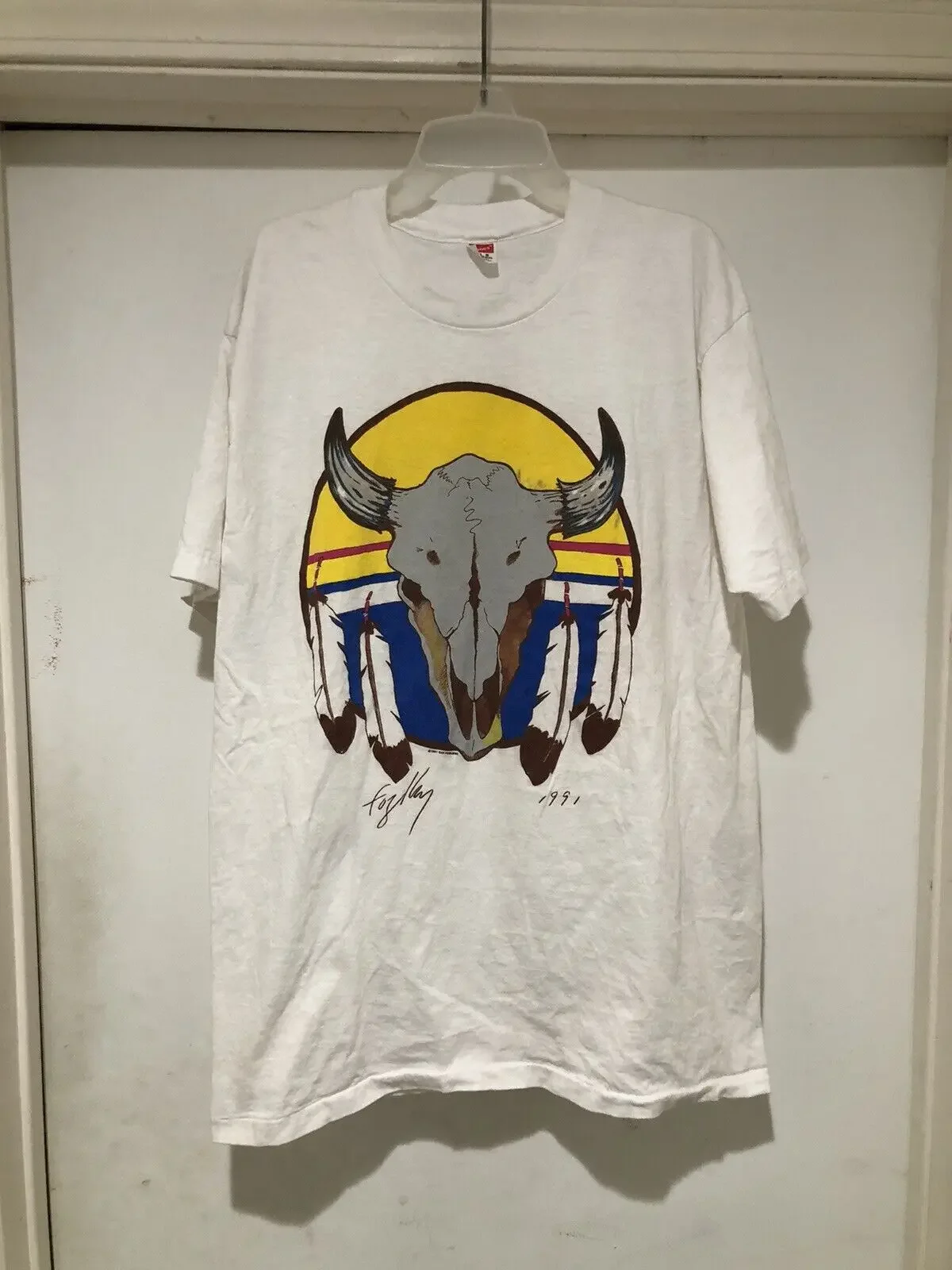Винтажная Коллекция 1991 футболка с приветствием Дэна фогелберга из Запада XL Нил