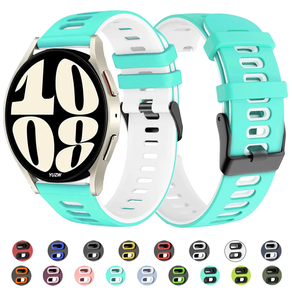 Ремешок силиконовый для Samsung Galaxy watch 6/5/4/6 Classic/5 pro/4/Active 2 браслет Huawei GT 4-2-2e-3-3pro 20 22 мм