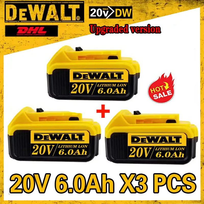 DCB206 6 0 Ач Сменная литиевая батарея Dewalt 20 В DCB200 DCB201 DCB203 DCB204 DCB207 DCB180 DCD/DCF/DCG