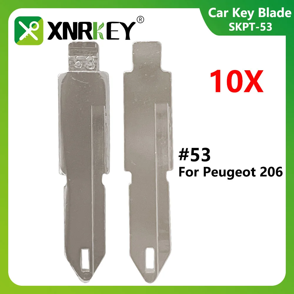 XNRKEY 10 шт. 53 # металлическая НЕОБРАБОТАННАЯ флип-краска для Peugeot 206 207 Citroen Renault Для