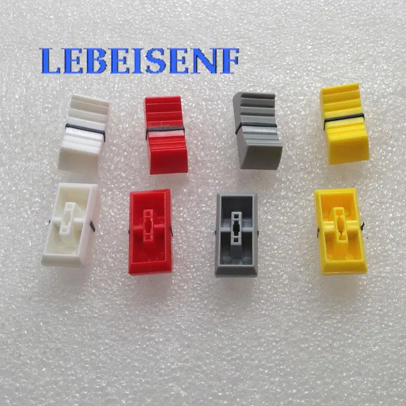 

60pcs Mixer fader knob cap / output stage amplifier cap black / red / yellow / white / gray / blue 23.5*11.5*11MM