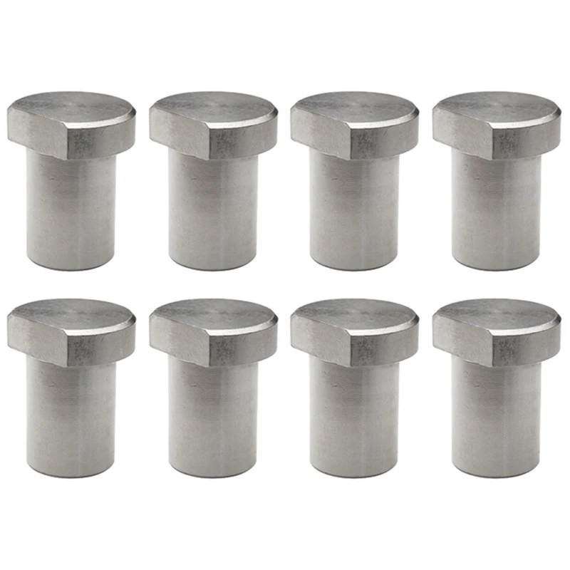

8Pcs Stainless Steel Workbench Peg Brake Stops Clamp 19MM Dogs Woodworking Table Limit Block Workbench Workshop Tools