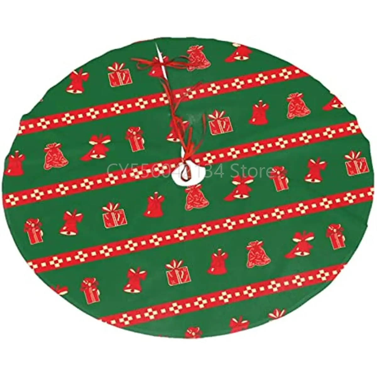 

Christmas Tree Skirt 36" Vintage Xmas Pattern Tree Skirt for Party Decorations Ornaments