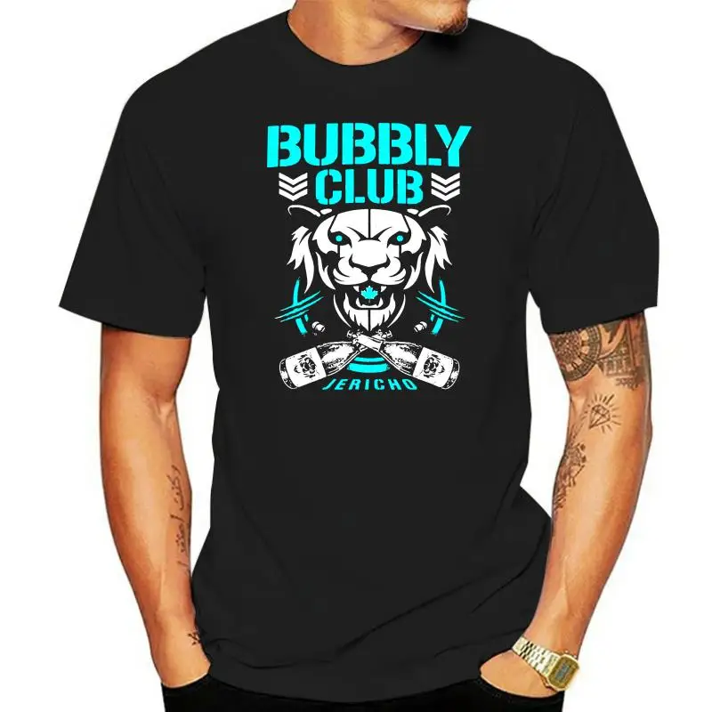 

Барботный клуб Крис Aew Njpw Jericho Bit Of The Bubbly пародия черная футболка S-3Xl футболка большого размера