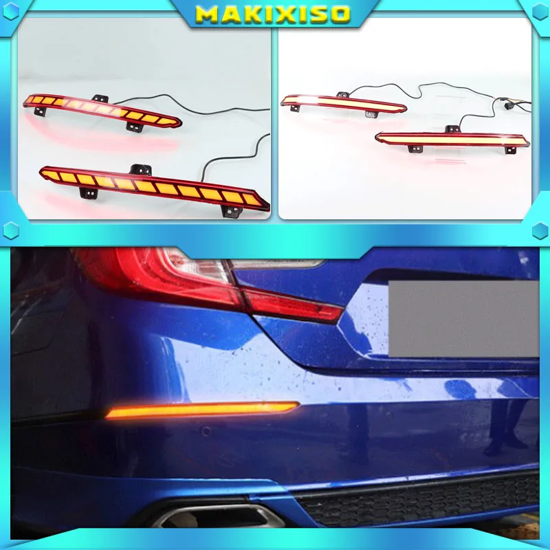 2 шт. светодиодный льные светодиодные лампы для заднего бампера Honda Accord Inspire 2018 2019 |