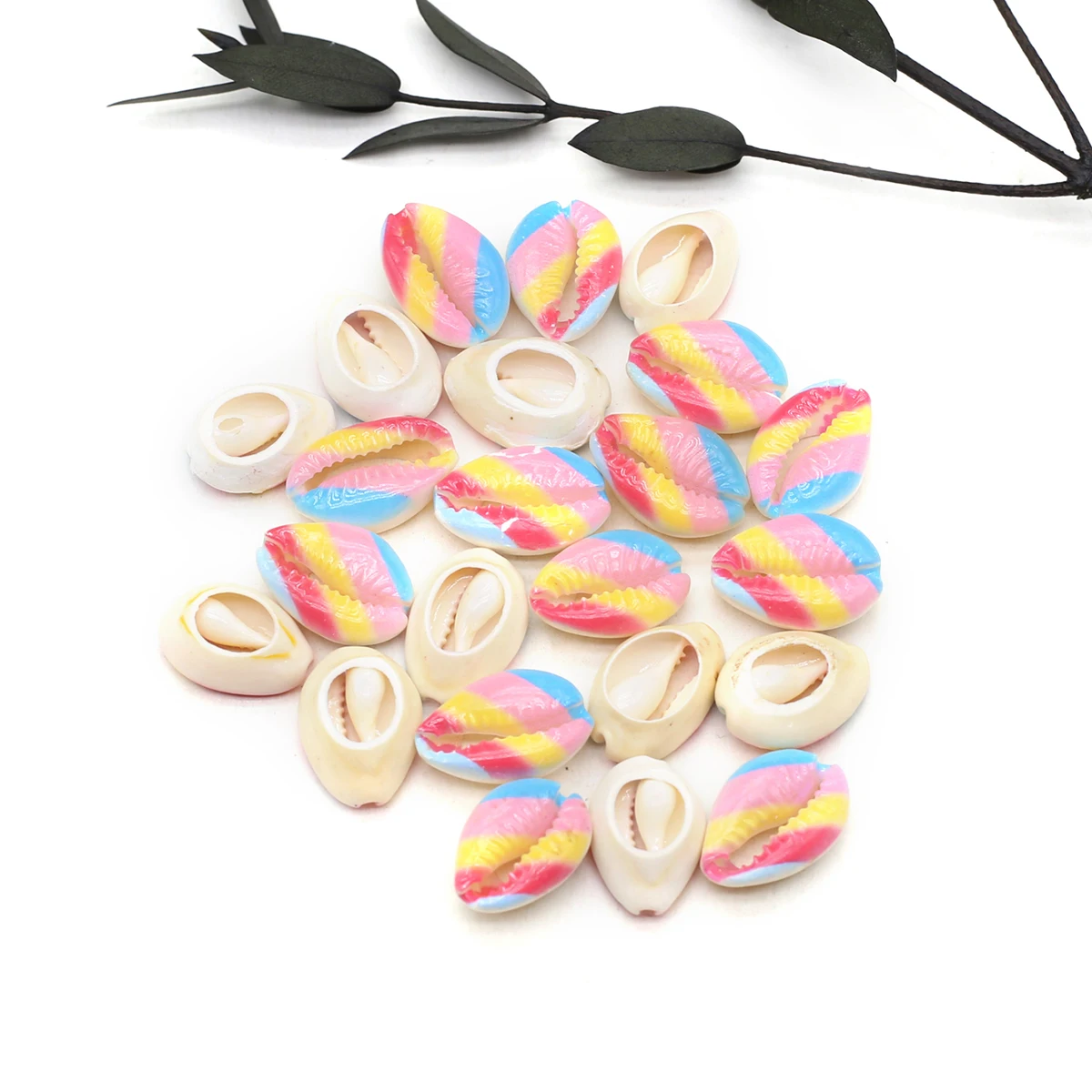 

10pcs Wholesale Natural Shell Conch Bead Printed Seashell Beach Accessories for Jewelry Making DIY Findings 10x12mm-16x22mm