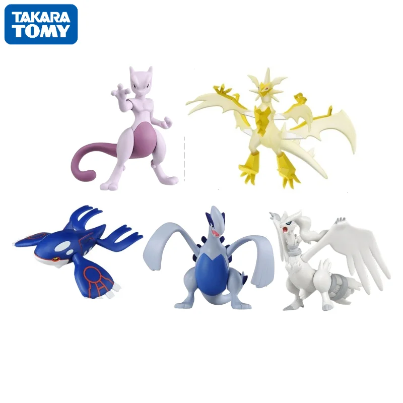 100% Original TAKARA TOMY Pokemon Mew Blastoise Totodile Cyndaquil Anime Figure Model Action Toys Gifts for Kids