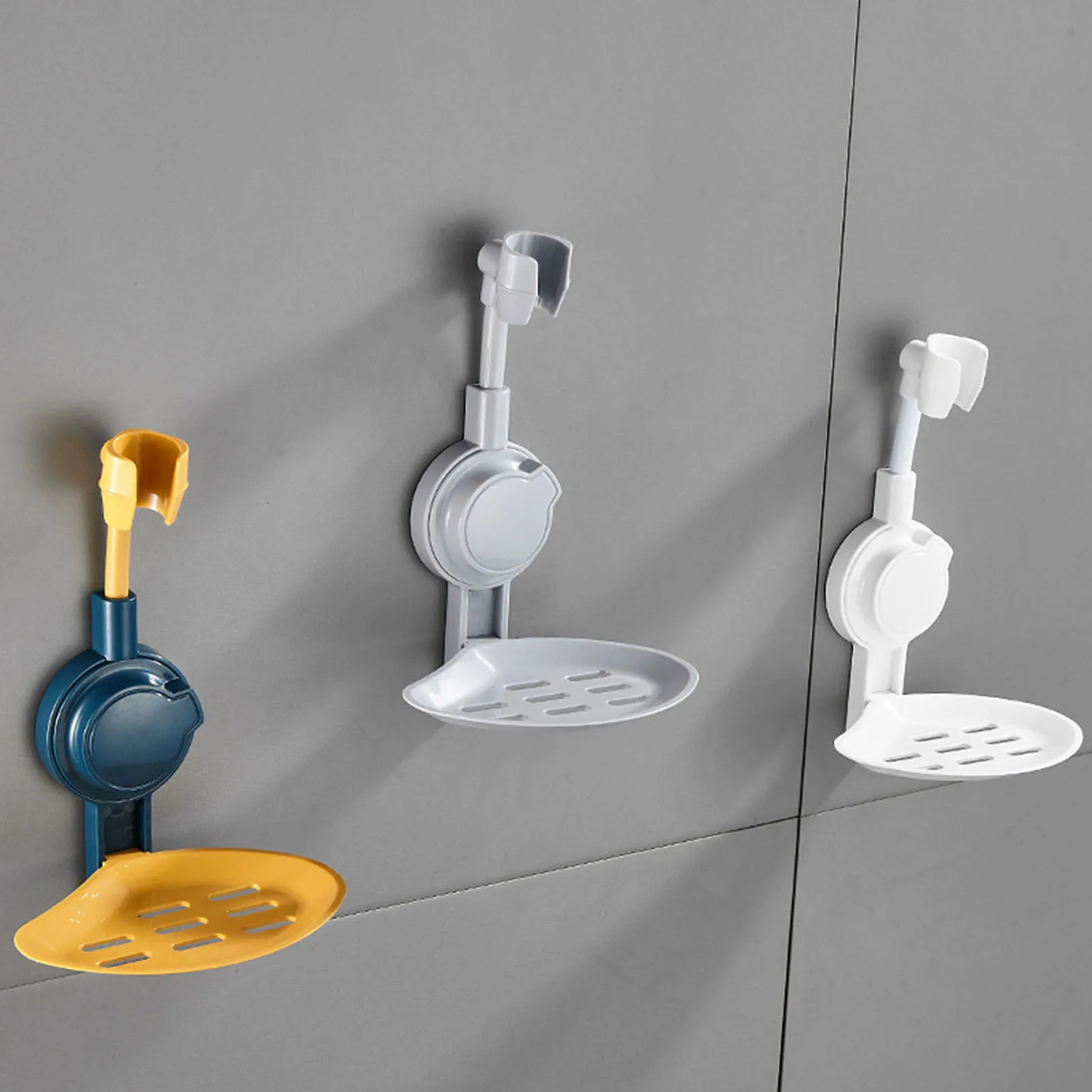 

Suction Cup Shower Head Holder 360° Adjustable with Soap Dispenser for Bathroom Waterproof Durable Shower Bracket RERI889