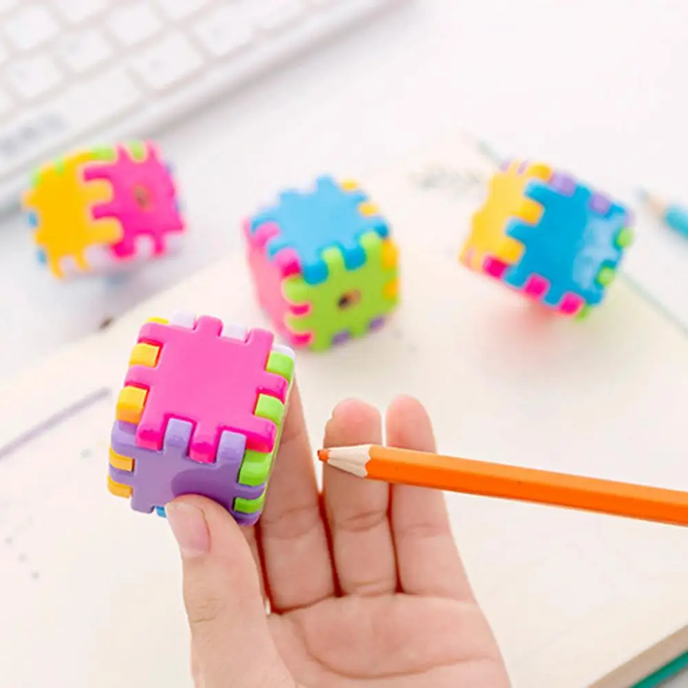 Sharpener  Sharp Blade Portable Pencil Roller  Puzzle Shape 